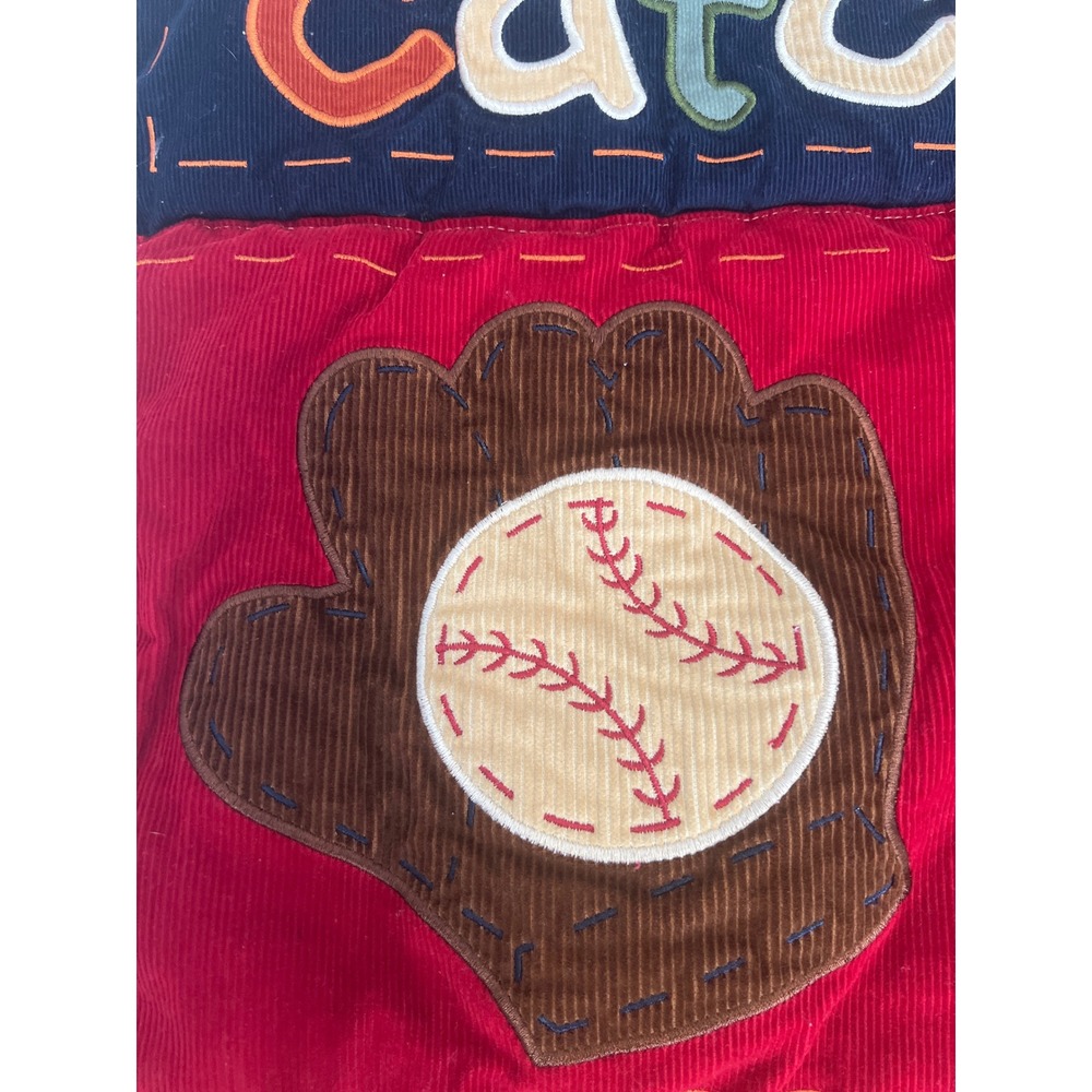 Kids Sports Patchwork Quilt Corduroy Plaid Blanket, Baseball, Football ,Soccer - Picture 12 of 16